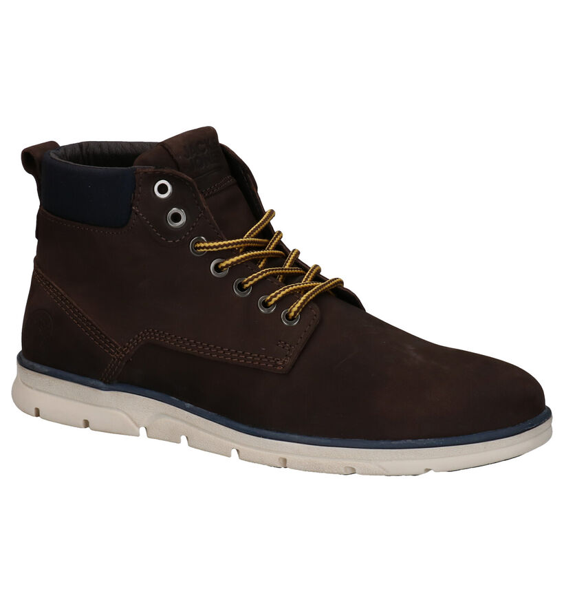 Jack & Jones Tubar Nubuck Bruine Hoge Schoenen in nubuck (278342)