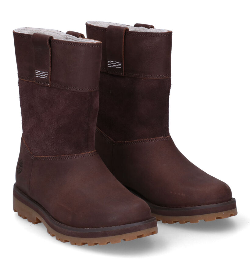 Timberland Courma Kid Pull on Boot Bottes en Marron en cuir (294683)