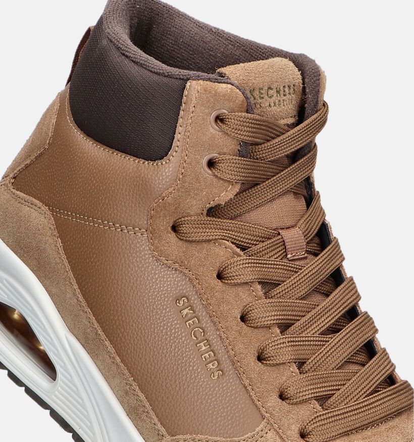 Skechers Uno Baskets en Cognac pour hommes (346370) - pour semelles orthopédiques
