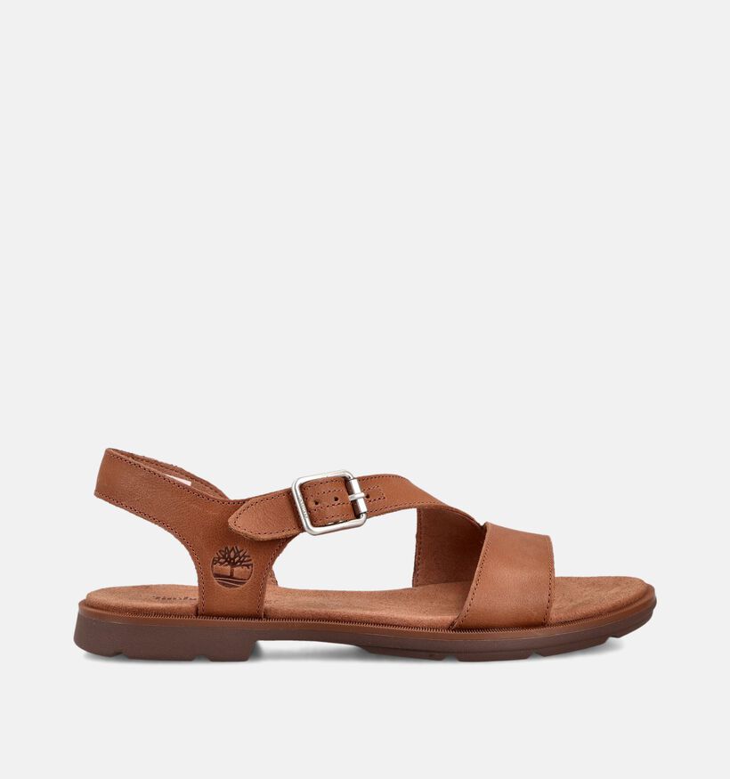 Timberland Calista Bay Backstrap Sandales plates en Cognac pour femmes (369106)