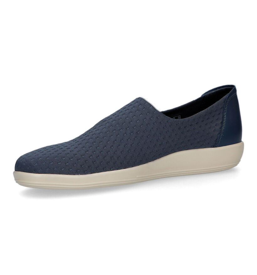 ECCO Soft 2.0 Blauwe Slip-ons voor dames (321196) - geschikt voor steunzolen