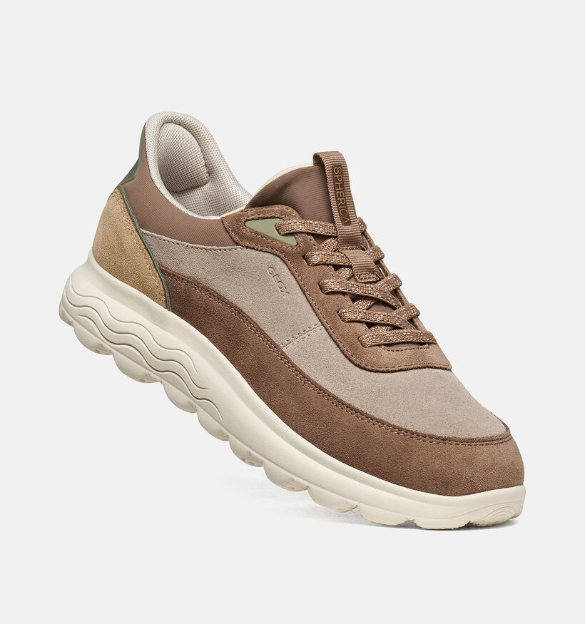 Geox Spherica Bruine Sneakers voor dames (377785) - geschikt voor steunzolen