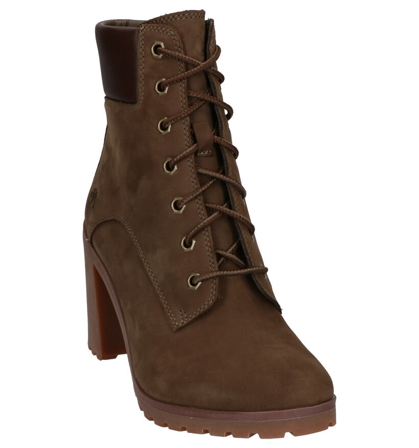 Timberland Allington 6IN Taupe Enkellaarzen voor dames (313454)