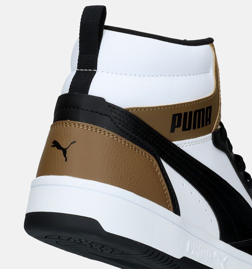 Puma Rebound V6 Baskets en Blanc pour hommes (326546) - pour semelles orthopédiques