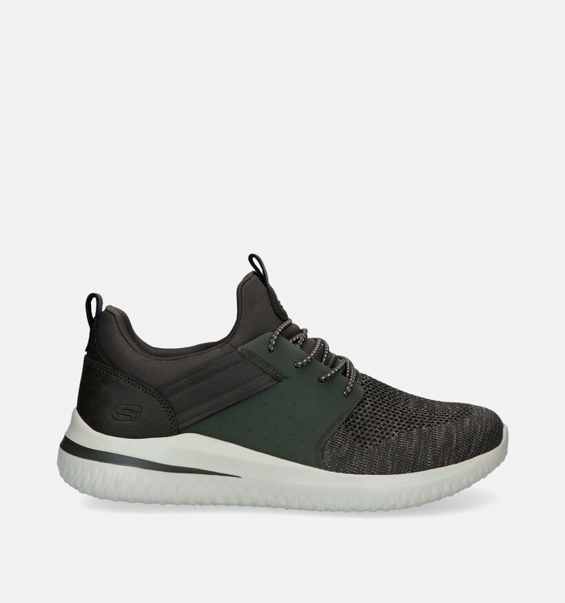 Skechers Delson 3.0 Cicada Baskets slip-on en Gris pour hommes (345186)