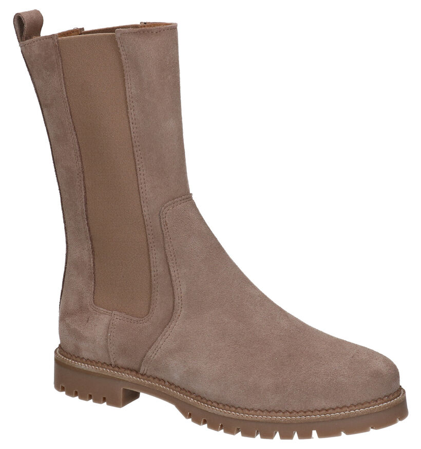 Tango Bee Taupe Chelsea Boots in daim (293970)