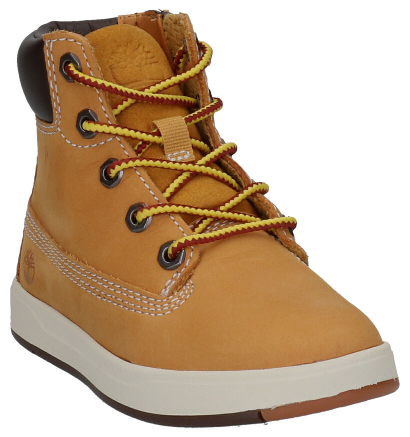 Timberland Davis Square 6 Inch Zwarte Bottines voor jongens (293805) - geschikt voor steunzolen