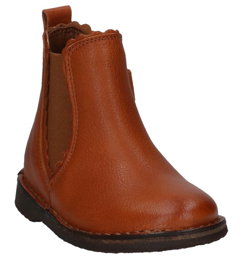 Bisgaard Cognac Geklede Boots in leer (230731)