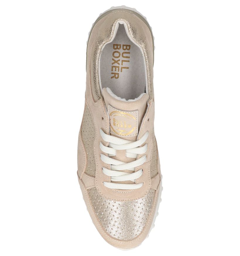 Bullboxer Baskets casual en Beige clair en cuir (252861)