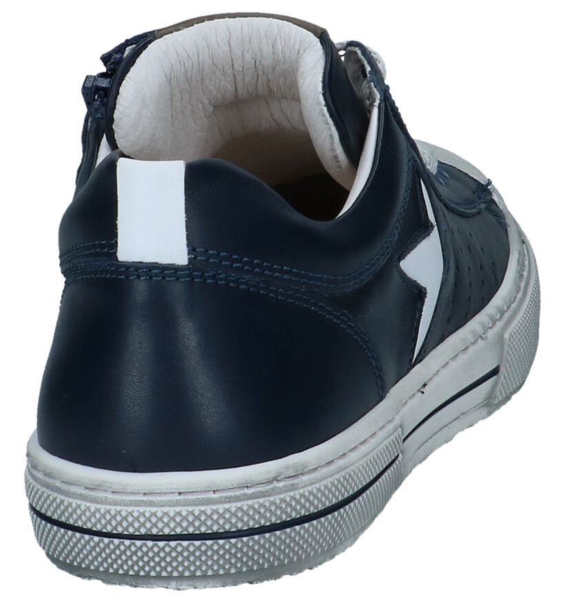 STONES and BONES CORSO Chaussures à Lacets en Bleu en cuir (267212)