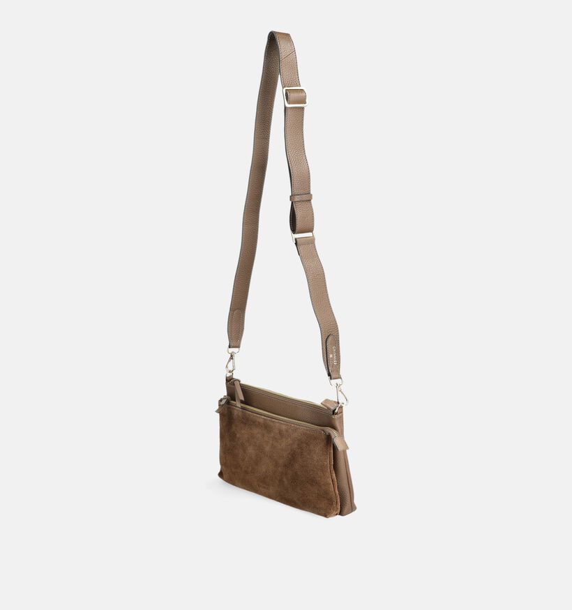 Crinkels Bruine Crossbodytas voor dames (381713)