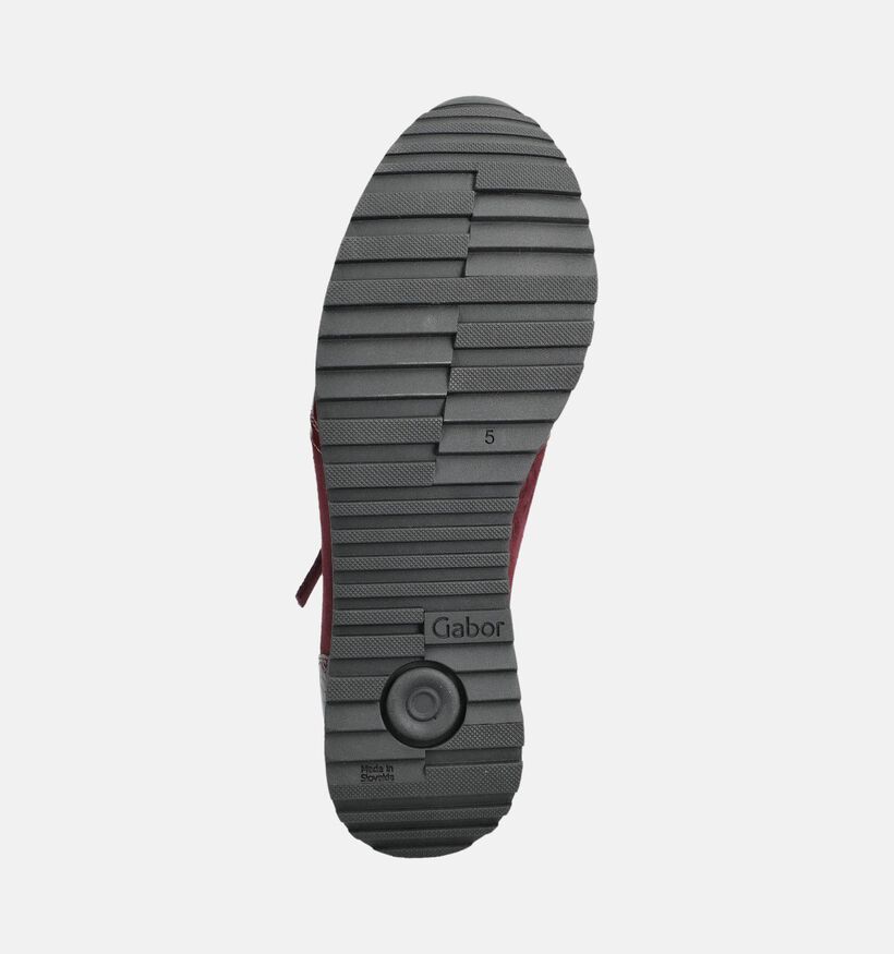 Gabor Bordeaux Sneakers voor dames (376987) - geschikt voor steunzolen