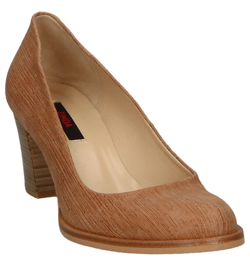 Zinda Escarpins classique en Cognac en daim (247497)