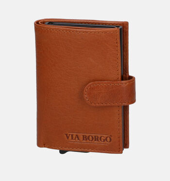 Via Borgo Portemonnees Zwart/Cognac