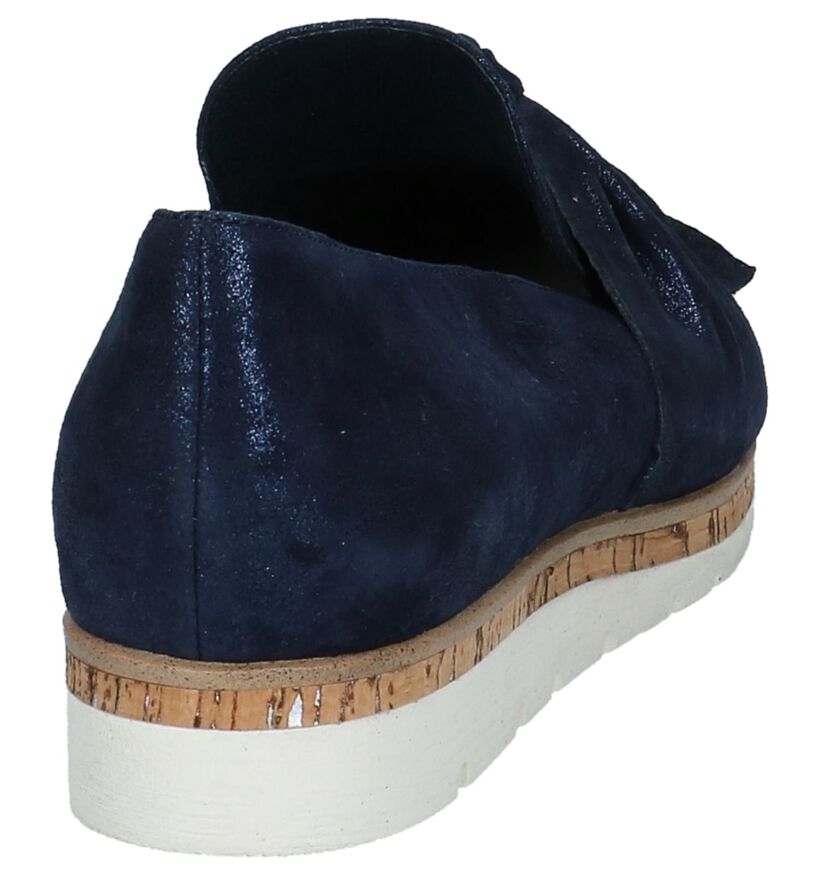 Marco Tozzi Chaussures slip-on en Bleu foncé en nubuck (214457)