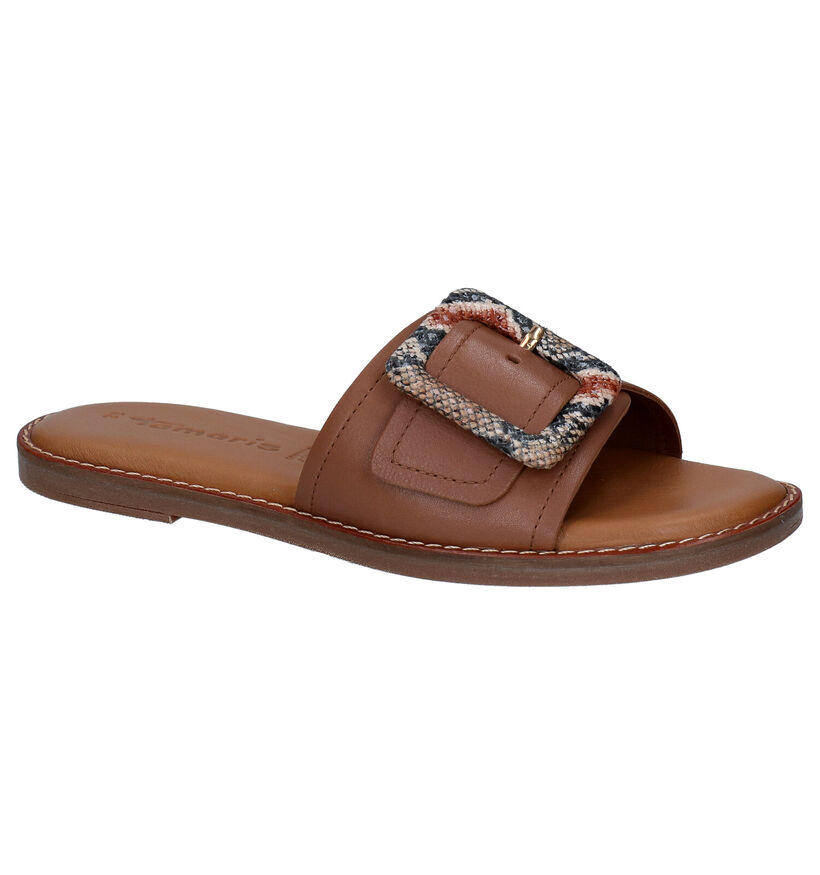 Tamaris Touch it Cognac Slippers in leer (291603)