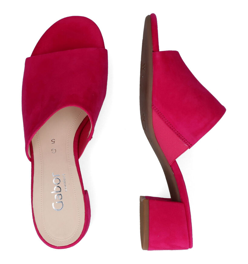 Comfort Nu-pieds à talons en Rose fuchsia pour femmes (308416)