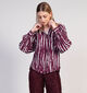 Vila Kirse Fig Bordeaux/Witte Blouse voor dames (364097)