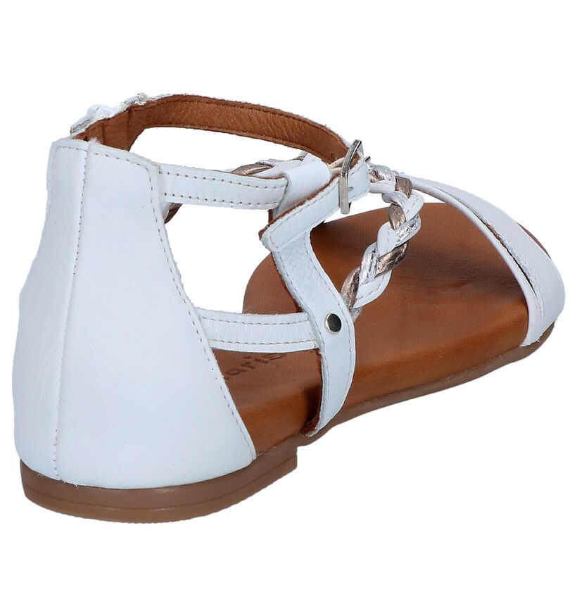 Tamaris Sandales plates en Blanc en cuir (270223)