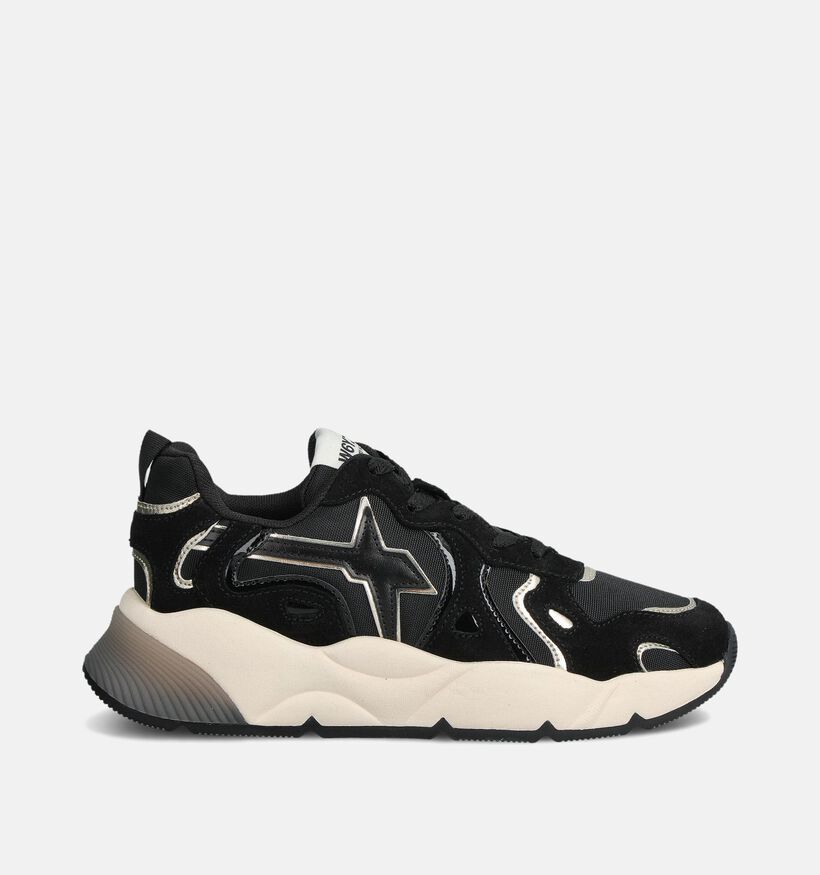 W6YZ Sarah Zwarte Chunky Sneakers voor dames (364051) - geschikt voor steunzolen