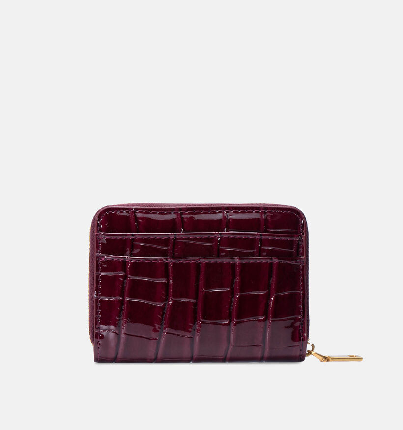 Laurent David Croco Porte-monnaie en Bordeaux pour femmes (365189)