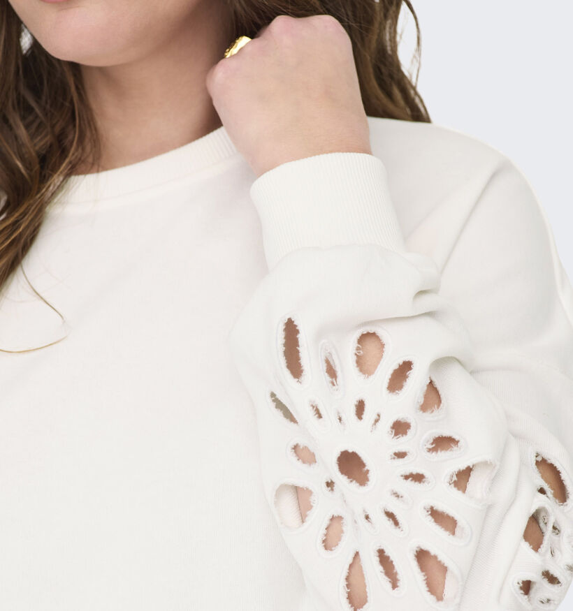 ONLY Carmakoma Winnie Witte Sweater voor dames (358227)