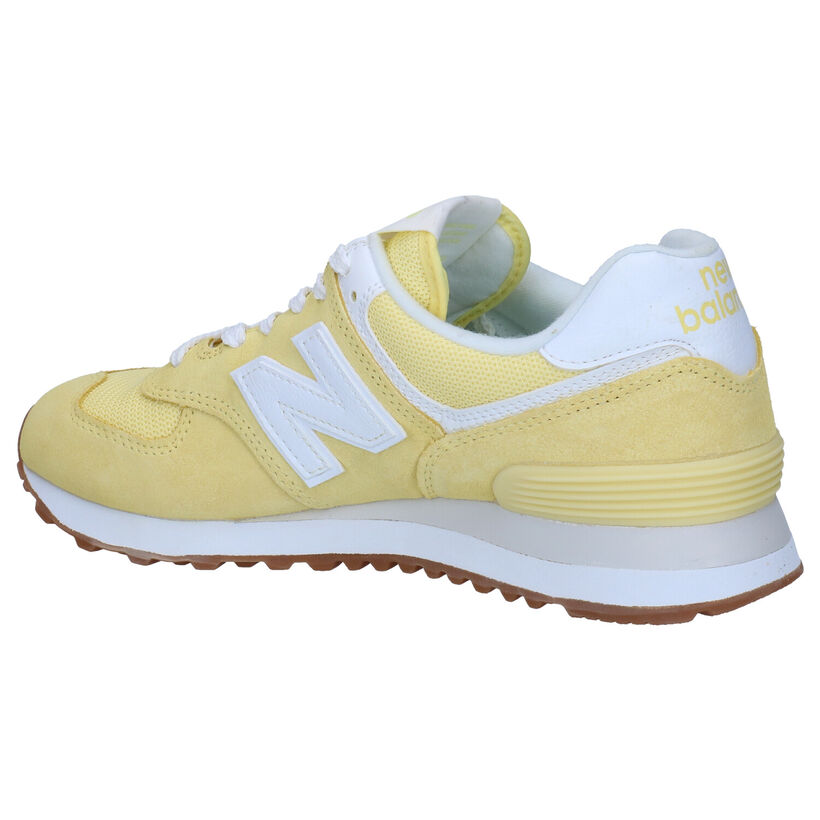 New Balance WL574 Roze Sneakers in daim (293644)