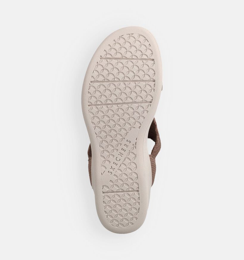 Skechers Parallel Lite Summer Invite Bruine Sandalen op Sleehak voor dames (371259)