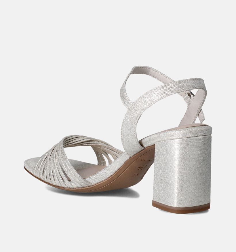 Tamaris Zilveren Sandalen met blokhak voor dames (354381)