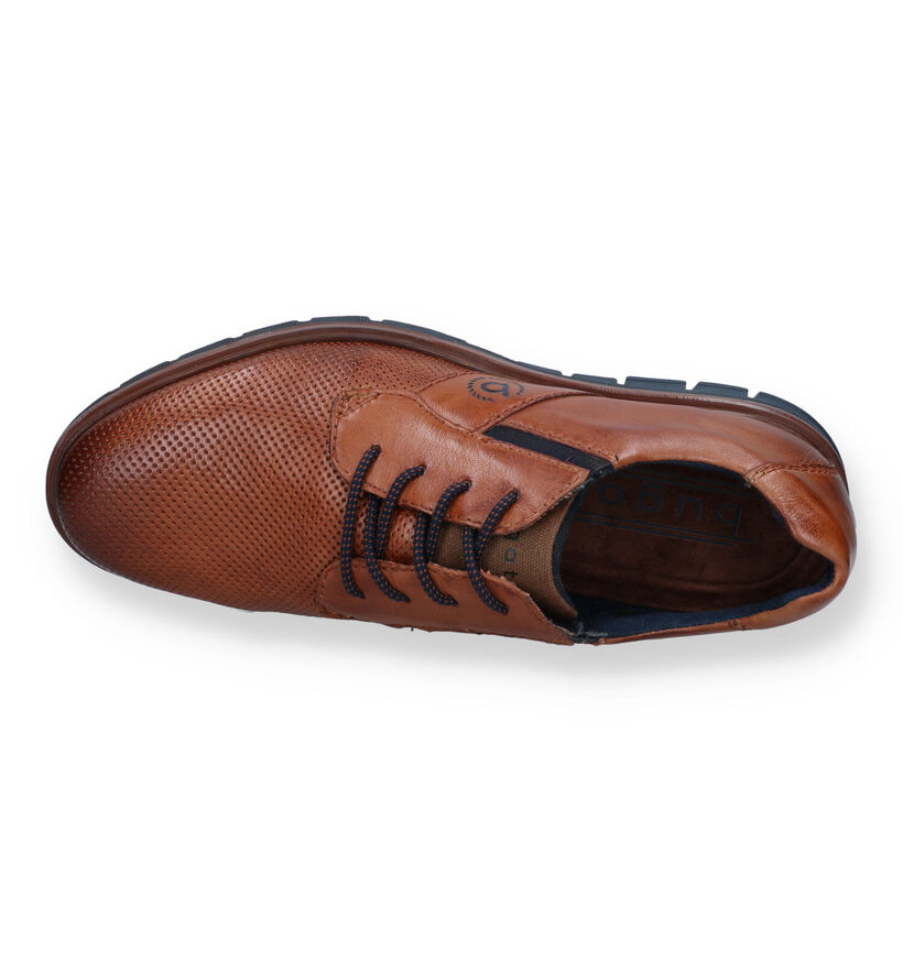 Bugatti Simone Chaussures à lacets en Cognac pour hommes (327867) - pour semelles orthopédiques