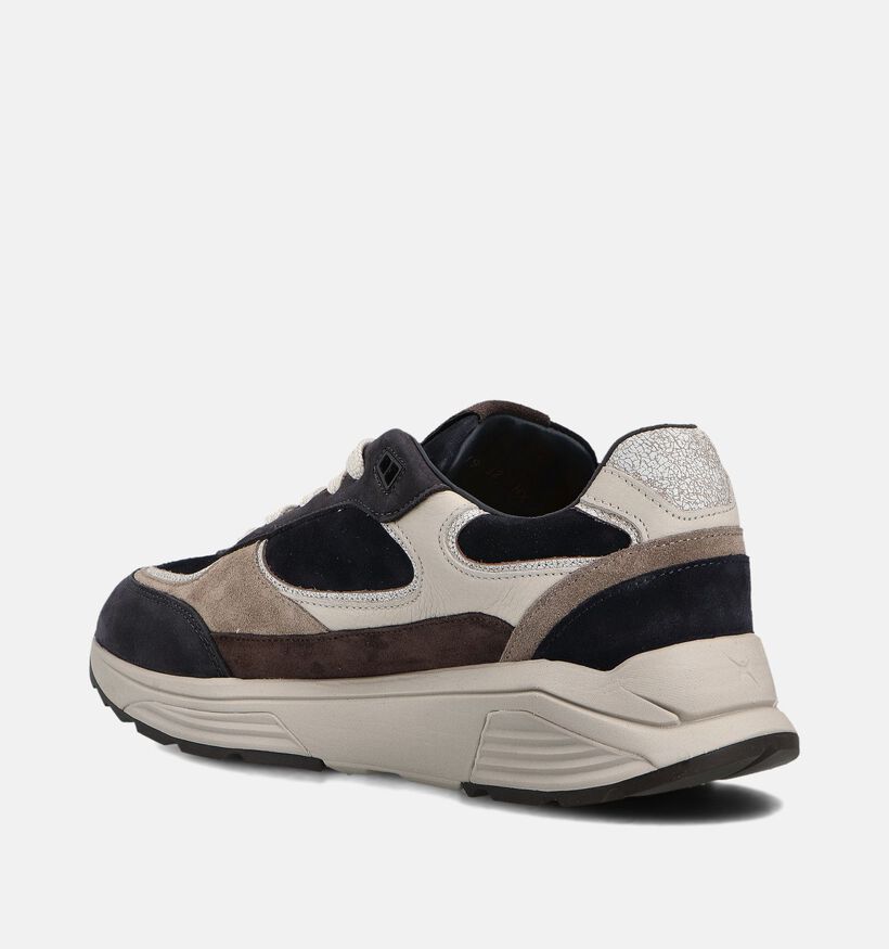 Xsensible Manhattan Chaussures plates en Bleu/Beige pour hommes (363773) - pour semelles orthopédiques
