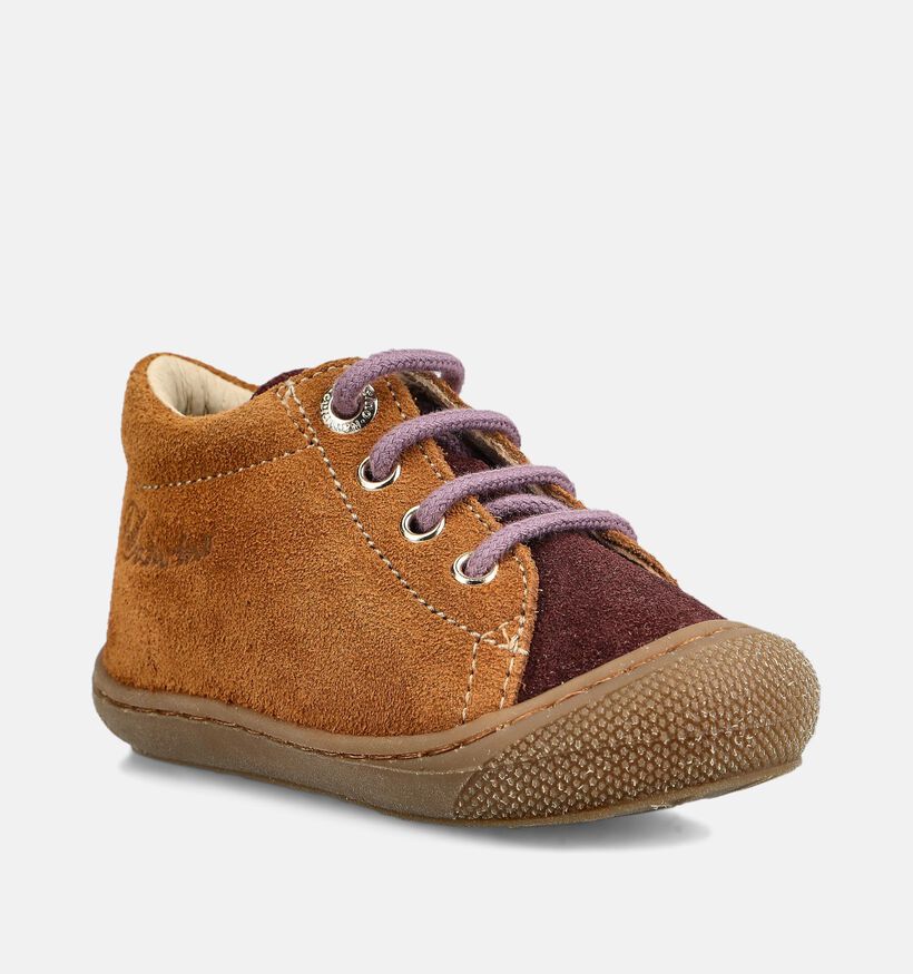 Naturino Cocoon Boots &agrave; lacets en Marron pour filles (380137) - pour semelles orthop&eacute;diques