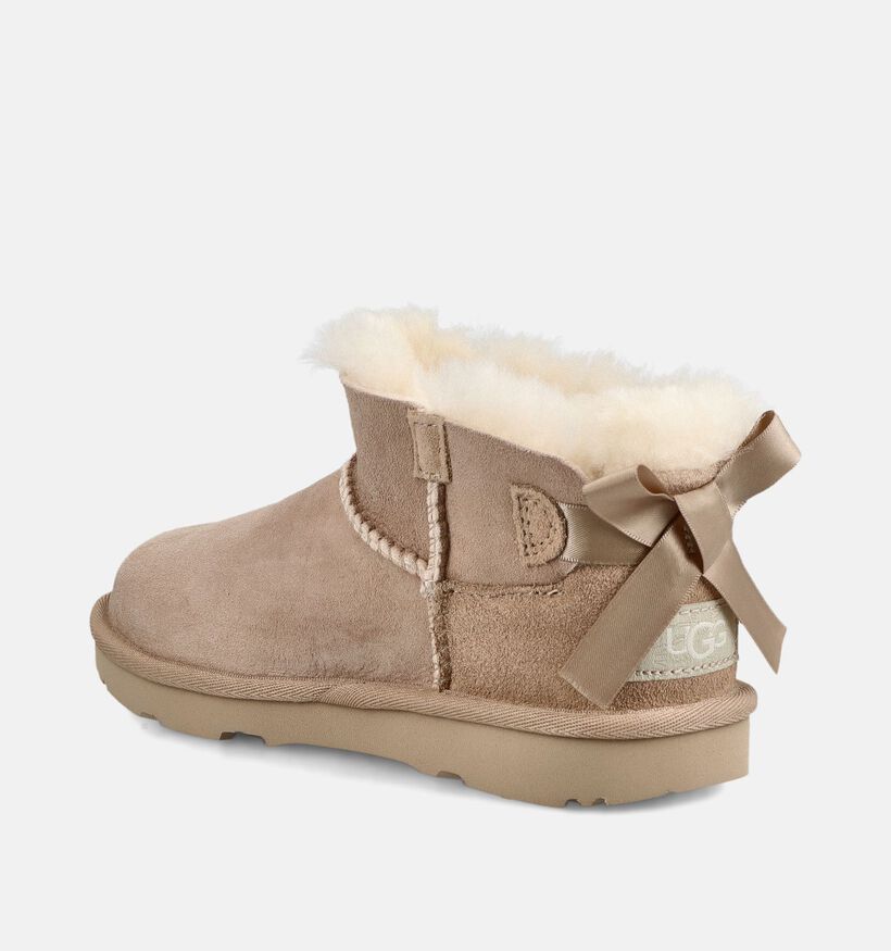 UGG Ultra Mini Bailey Bow Bottes d'hiver en Beige pour filles (378000)