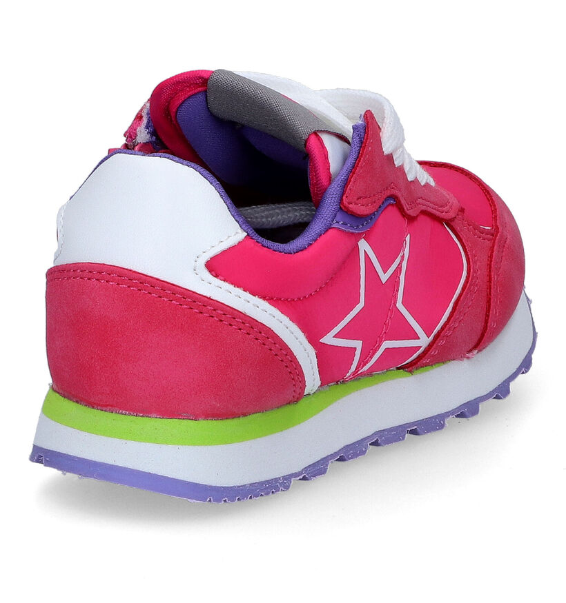 Milo & Mila Baskets basses en Fuchsia pour filles (305273)