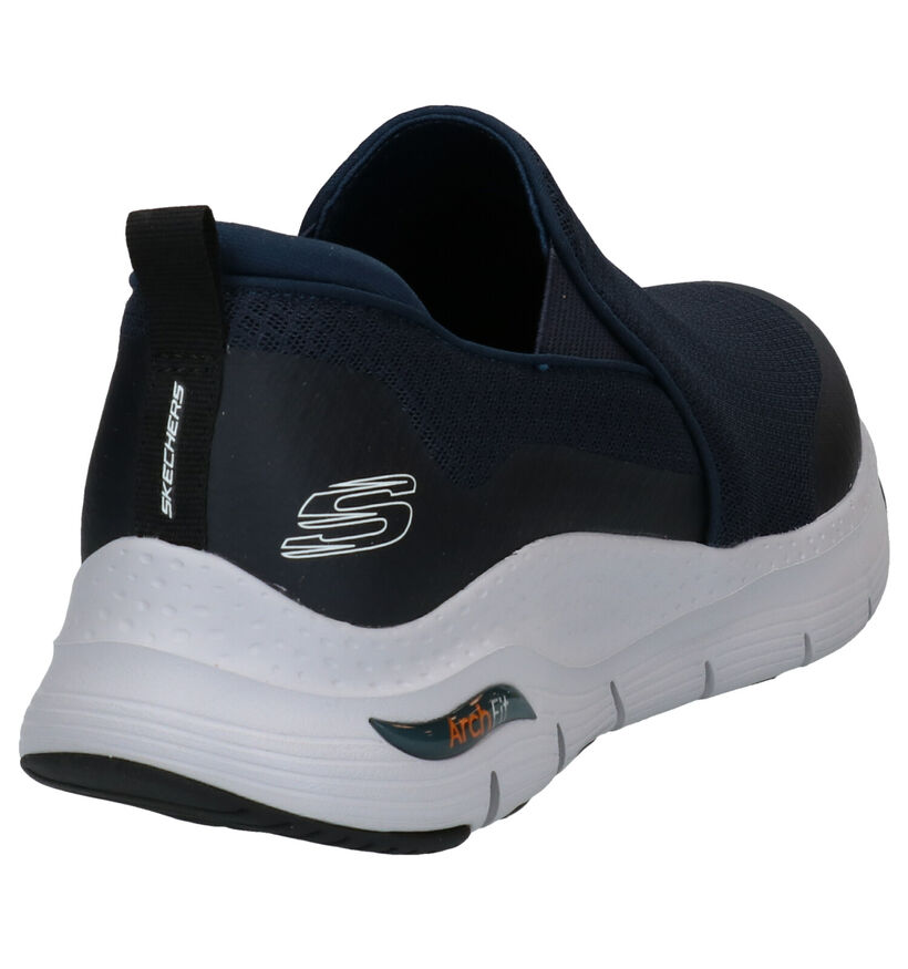 Skechers Arch Fit Banlin Blauwe Slip-on Sneakers in stof (302241)