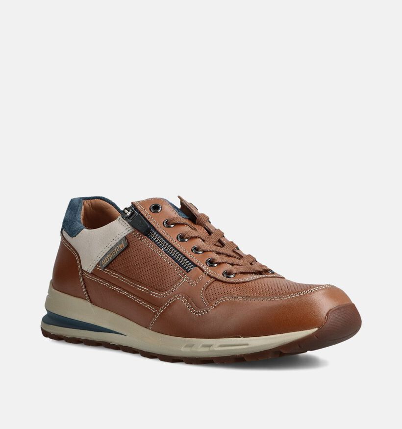 Mephisto Bradley Randy Cognac Rits-Veterschoenen voor heren (370193) - geschikt voor steunzolen