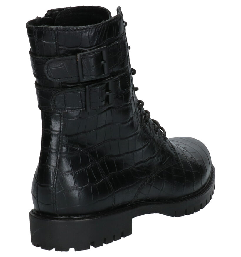 Hampton Bays Bee Zwarte Boots in leer (259299)