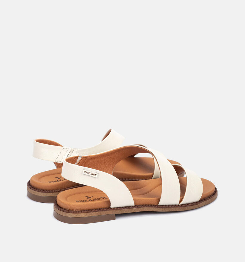 Pikolinos Navia Ecru Platte Sandalen voor dames (370530)