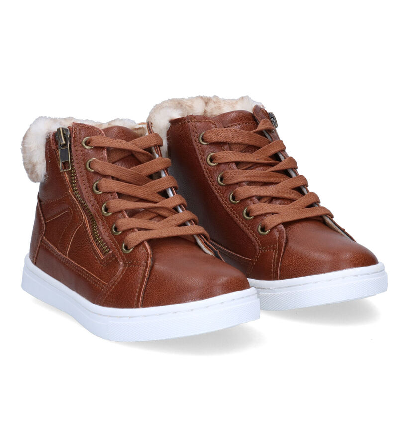 Milo & Mila Chaussures hautes en Cognac pour filles (297190)