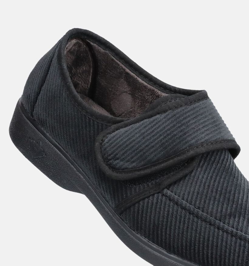 Torfs Home Pantoufles ferm&eacute;es en Noir pour hommes (381338)