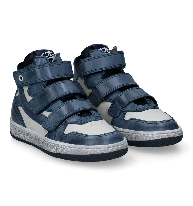 STONES and BONES Lenit Chaussures hautes en Bleu pour garçons (314275) - pour semelles orthopédiques