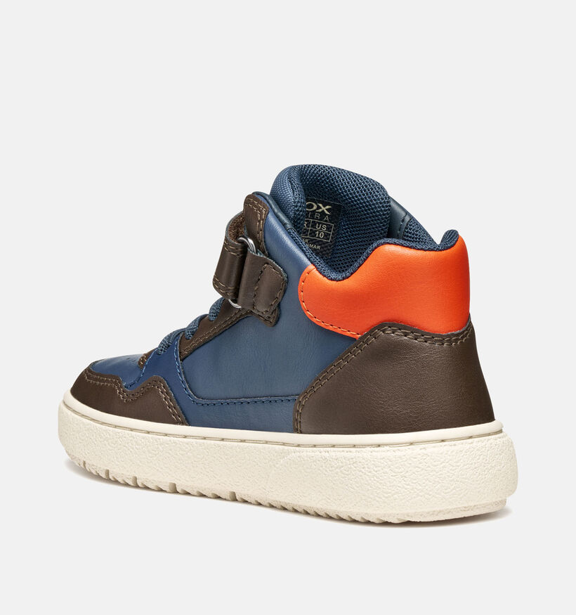 Geox Theleven Blauwe/Bruine Sneakers voor jongens (360368) - geschikt voor steunzolen