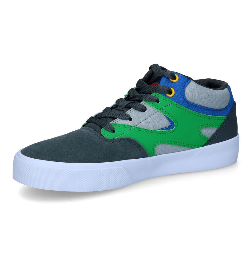 DC Shoes Kalis Mid Vulc Grijze Sneakers voor jongens (313145) - geschikt voor steunzolen