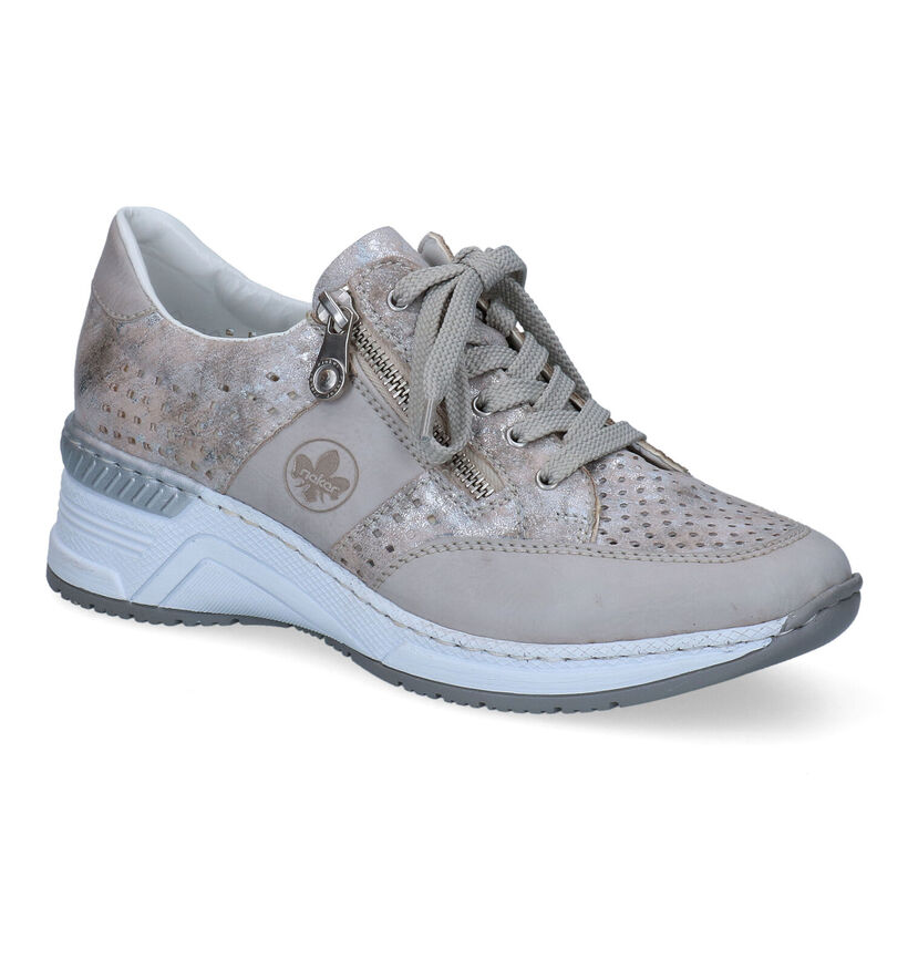 Rieker Baskets casual en Beige en simili cuir (307142)