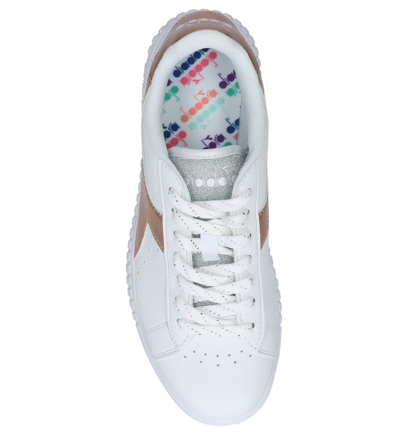 Witte Sneakers Diadora Game Step Shiny in kunstleer (239609)
