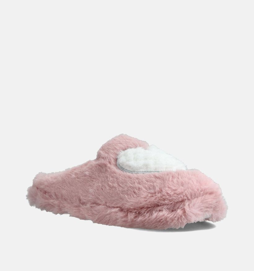 Torfs Home Hearts Pantoufles en Écru Torfs Home Hearts Pantoufles en Rose pour femmes (365848)