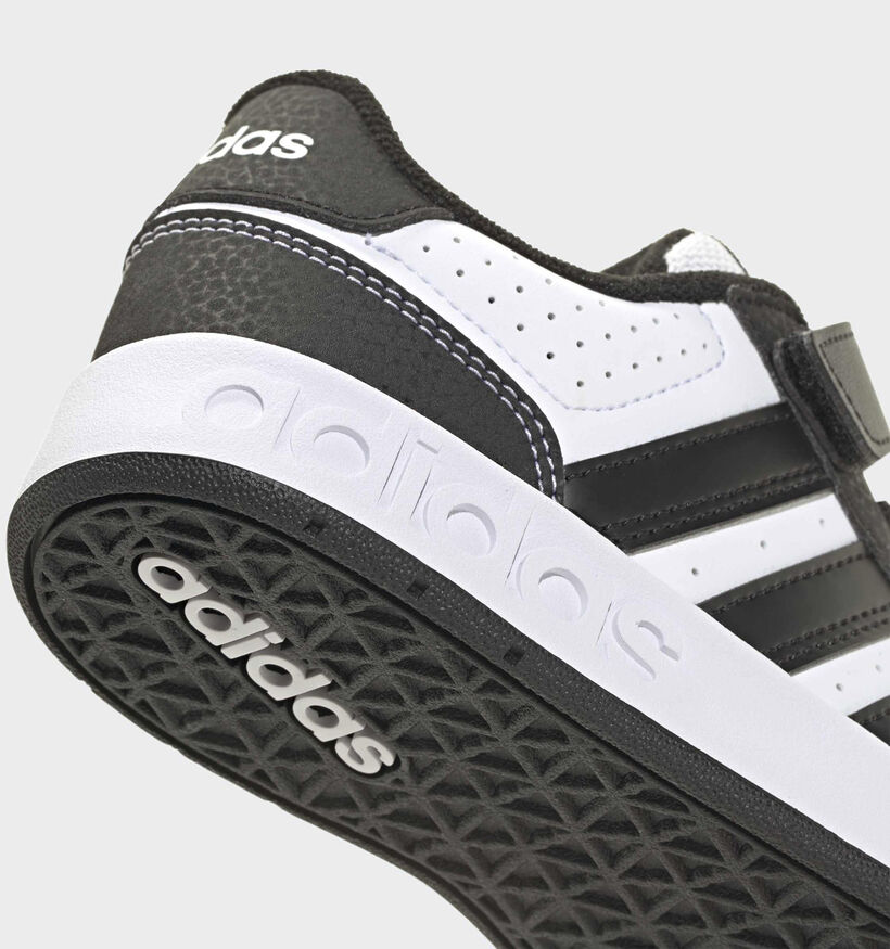 adidas Breakbase Baskets en Blanc/Noir pour gar&ccedil;ons (372770) - pour semelles orthop&eacute;diques