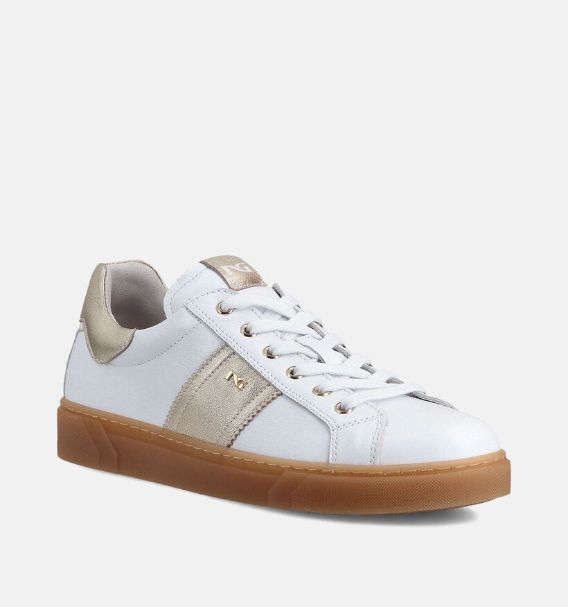 NeroGiardini Witte Sneakers voor dames (369072) - geschikt voor steunzolen