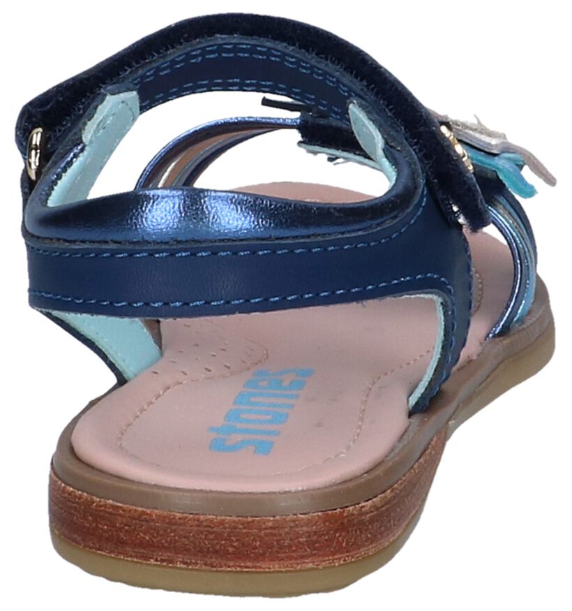 STONES and BONES Sandales en Bleu foncé en cuir (240779)