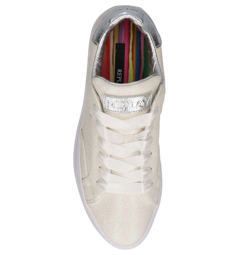 Replay Witte Sneakers met Glitters, , pdp